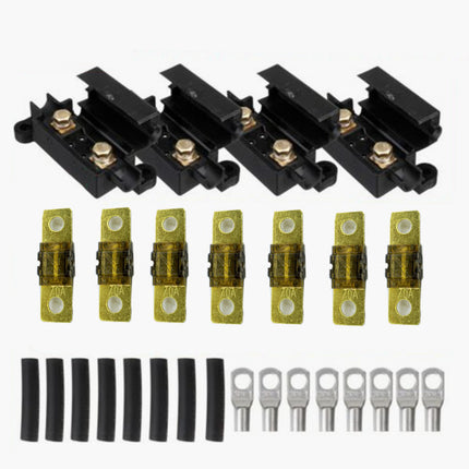 70A MIDI FUSE KIT 4 ANS Holder 7 x 70 AMP Fuses to suit Redarc BCDC Dual Battery - salelink.co.nz