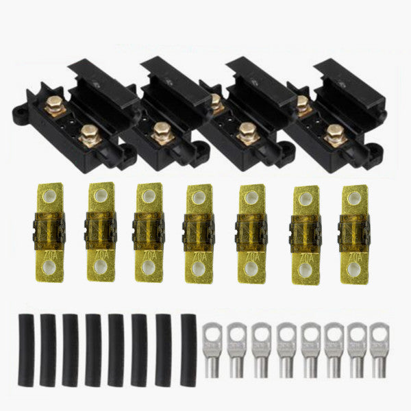 70A MIDI FUSE KIT 4 ANS Holder 7 x 70 AMP Fuses to suit Redarc BCDC Dual Battery - salelink.co.nz