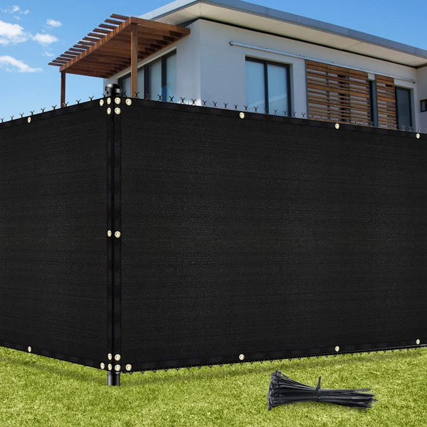 180GSM Privacy Fence Screen Black 1Mx3M