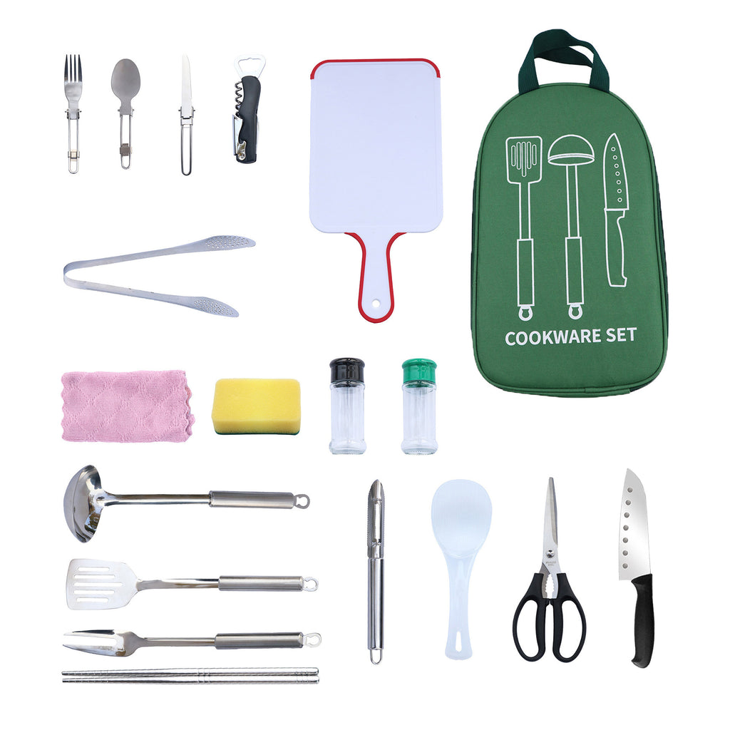 18Pcs Camping Equipment Cooking Utensils Set