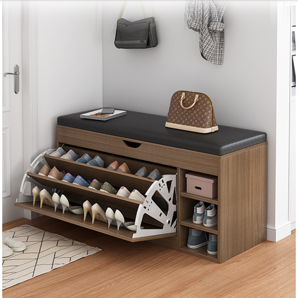 Shoe Storage Bench Black
