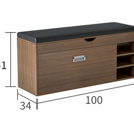 Shoe Storage Bench Black
