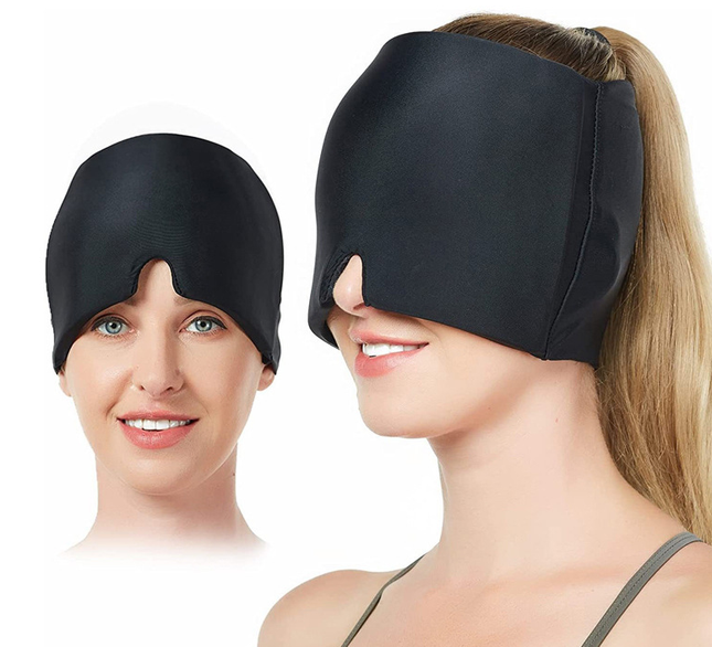 360° Migraine Relief Hat Ice Headache Wrap - salelink.co.nz