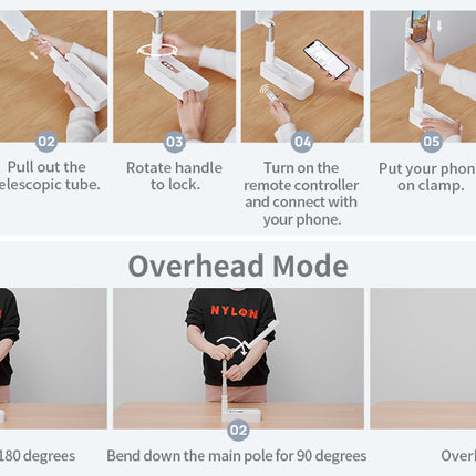 Extendable Selfie Stand 360 Rotation with Phone Holder - salelink.co.nz