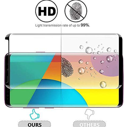 Samsung S9 Black Edge Glue Screen Protector Tempered Glass - salelink.co.nz