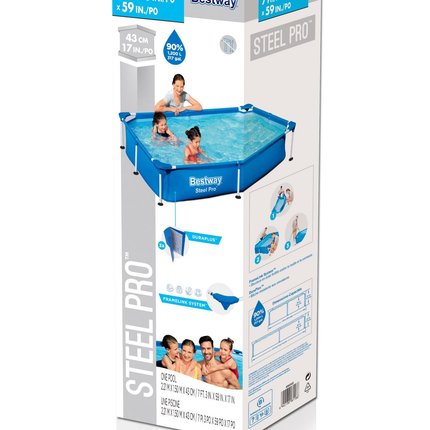 Bestway Swimming Pool 2.21m x 1.50m x 43cm - salelink.co.nz