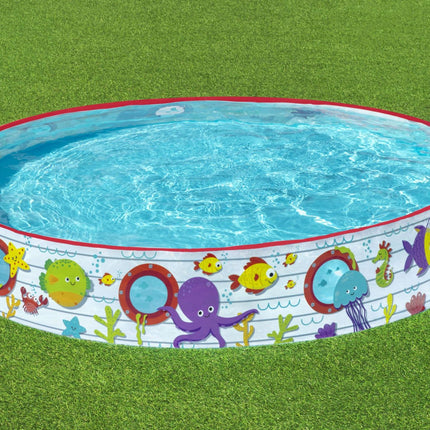 Bestway 1.52m x 25cm Kids Above Ground Pool Under-The-Sea Design