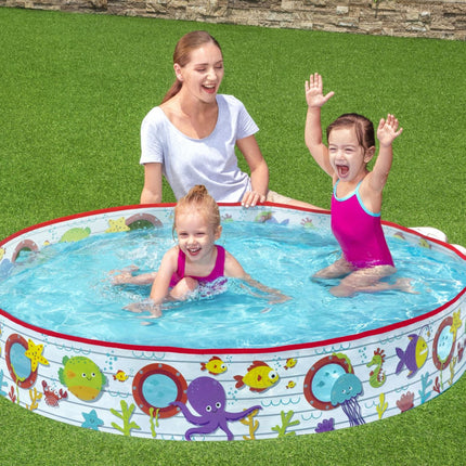 Bestway 1.52m x 25cm Kids Above Ground Pool Under-The-Sea Design