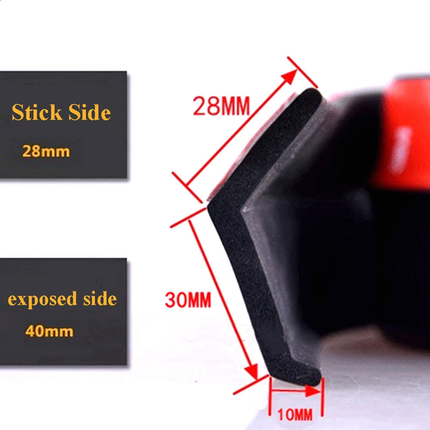 Car Front Bumper Lip Skirt Protector Splitter Body Spoiler Rubber Universal 2.5M - salelink.co.nz