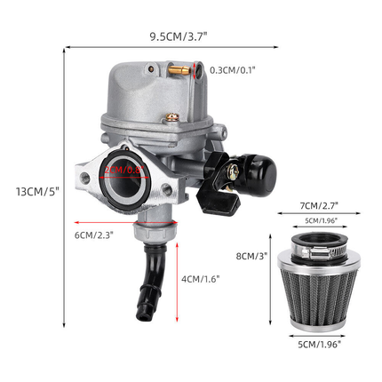 Carburetor PZ19 with Fuel Filter and 35mm Air Filter
