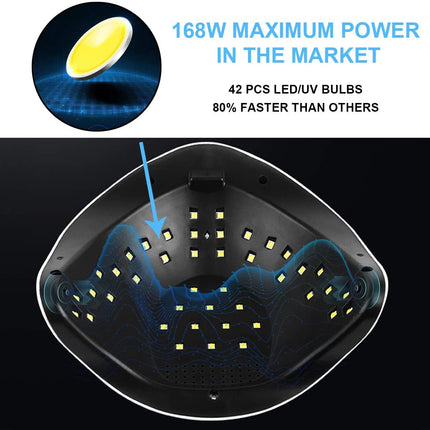 LED UV Nail Lamp 168W 42LED