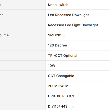 10W Downlight
