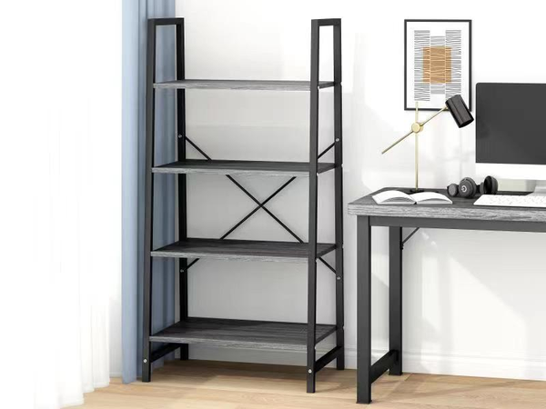 4 Tiers Book Shelf Cabinet Simple Solid Storage
