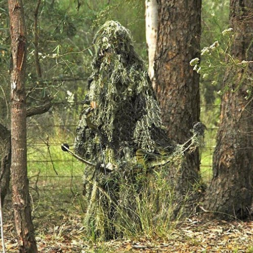 Ghillie Suit 3Pcs Camouflage Hunting Archery Clothing