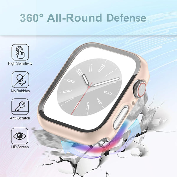 Starlight Apple Watch 41mm Case Screen Protector