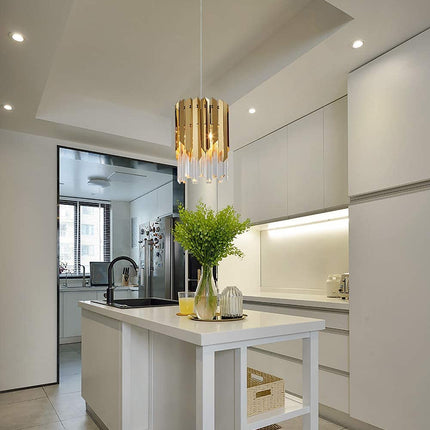 Modern Crystal Pendant Light Gold - salelink.co.nz