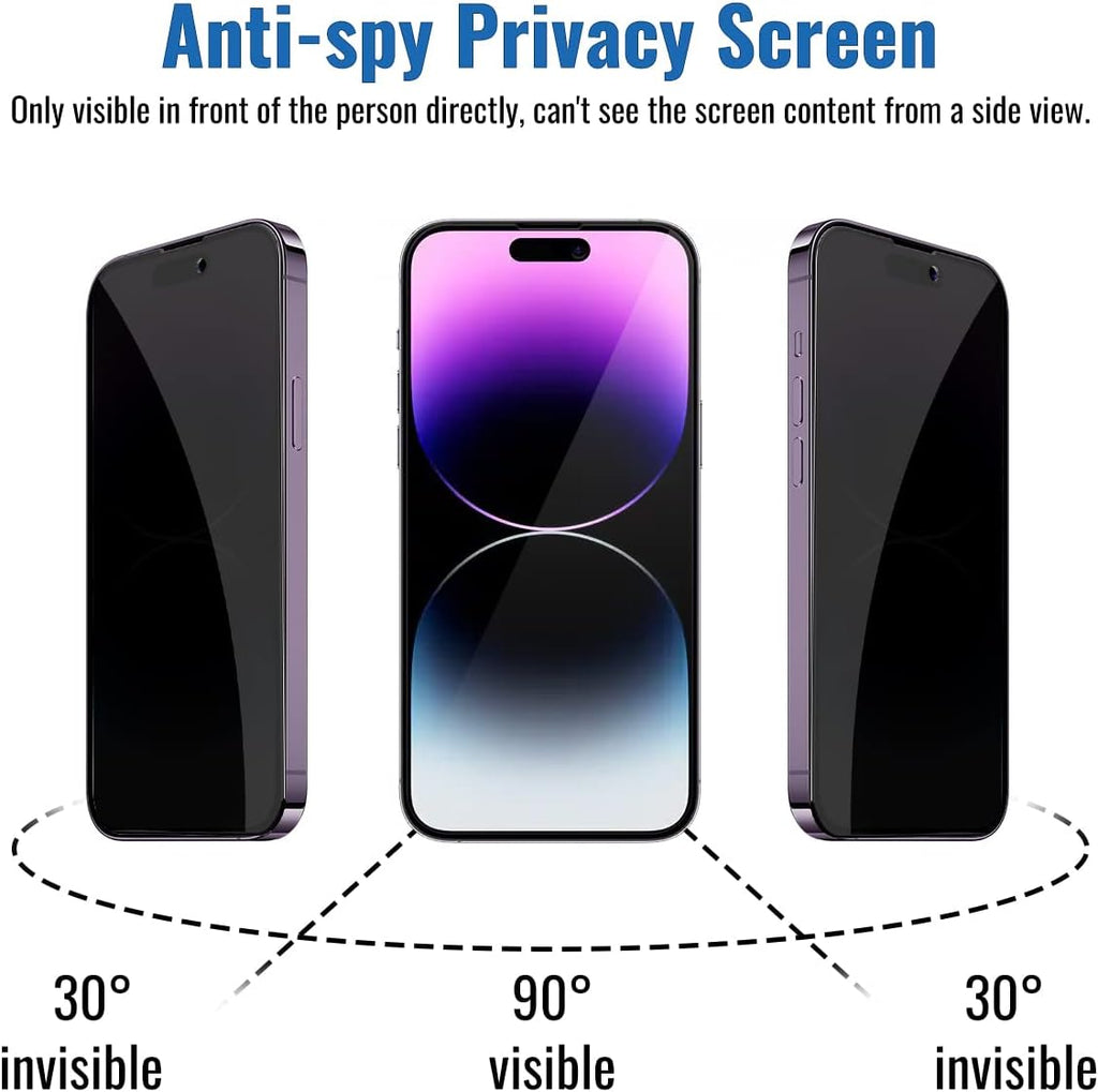 iPhone 15 Screen Protector Anti Peep Spy Privacy–