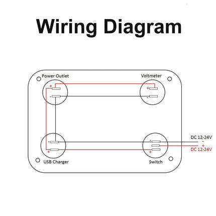 4 Way DC 12V-24V Car Cigarette Lighter Socket+Dual USB Charger Voltmeter Adapter - salelink.co.nz