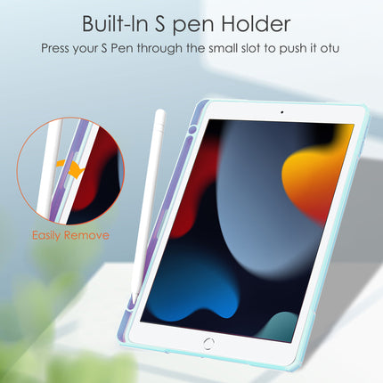 iPad 10.2 Case Cover Clear Back Pencil Holder Slot - salelink.co.nz