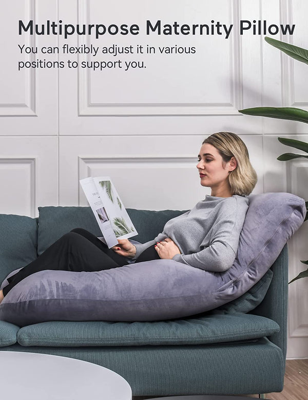 Pregnancy Pillow - Grey - salelink.co.nz