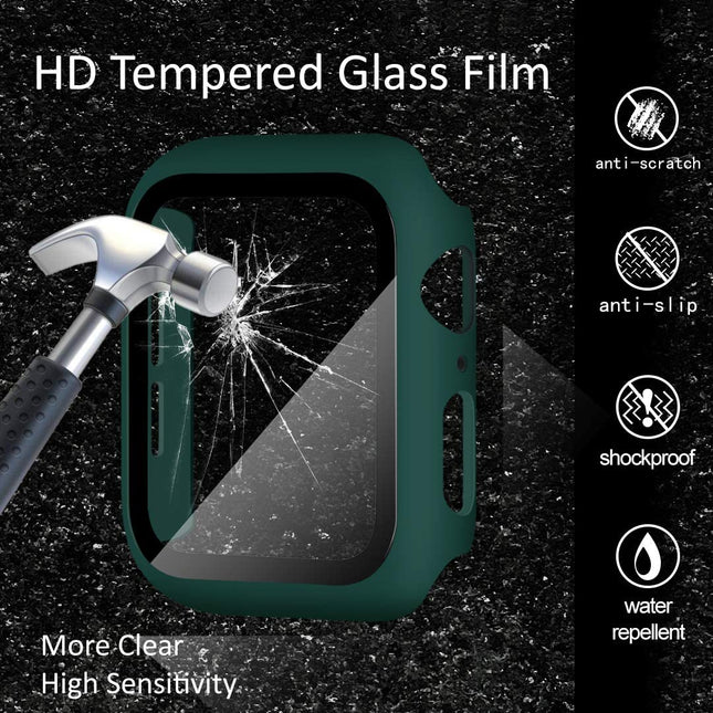 42mm Apple Watch Case Cover + Glass Screen Protector - salelink.co.nz