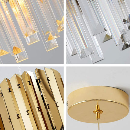 Modern Crystal Pendant Light Gold - salelink.co.nz