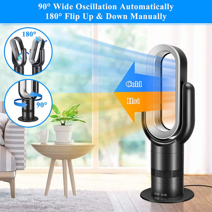 2 in 1 Bladeless Heater Cooler Fan - salelink.co.nz