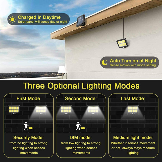 Solar Light Motion Sensor Security Led Flood Light Outdoor Garden Light - salelink.co.nz