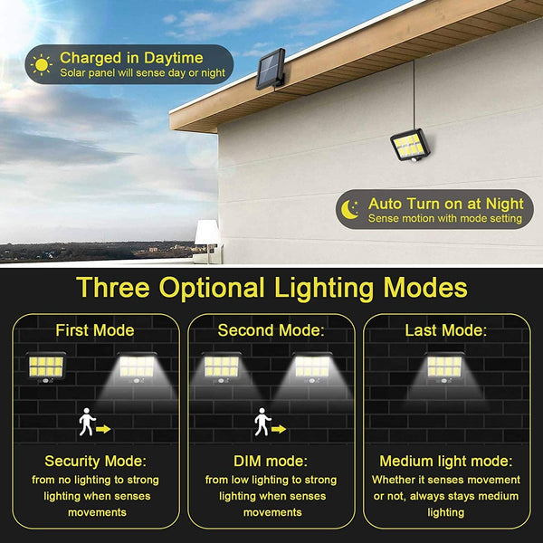 Solar Light Motion Sensor Security Led Flood Light Outdoor Garden Light