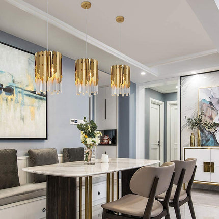 Modern Crystal Pendant Light Gold - salelink.co.nz