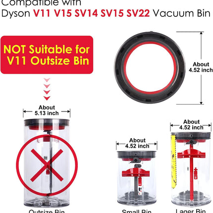 Dust Bin Top Fixed Sealing Ring Replacement for Dyson V11 V15 - salelink.co.nz