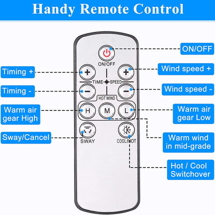 2 in 1 Bladeless Heater Cooler Fan - salelink.co.nz