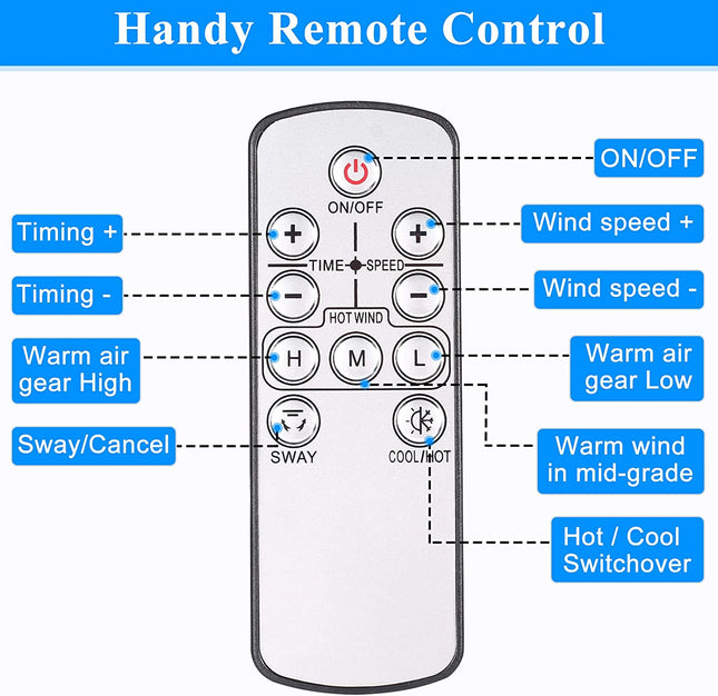 2 in 1 Bladeless Heater Cooler Fan - salelink.co.nz