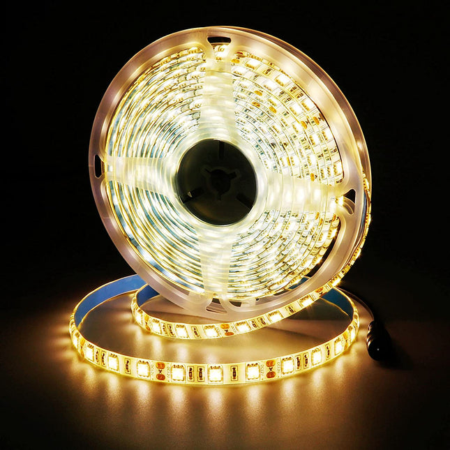 5M Warm White 5050 SMD 12V Led Strip Light - salelink.co.nz