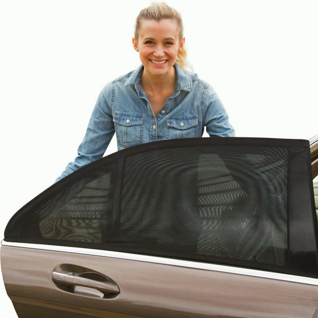 2x Universal Sun Shades Rear Side Seat Car Window Socks Protection