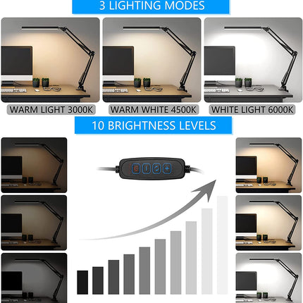 Desk Lamp 10 Brightness LED Desk Light - salelink.co.nz