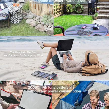 20000mAh Solar Charger Power Bank - salelink.co.nz