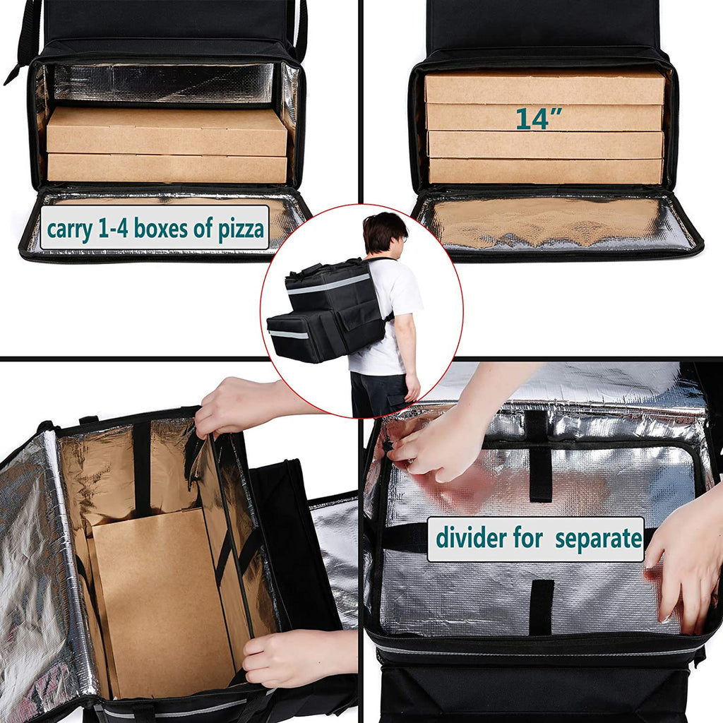 Food Delivery Backpack, Expandable Insulated Hot Pizza Bags salelink.co.nz