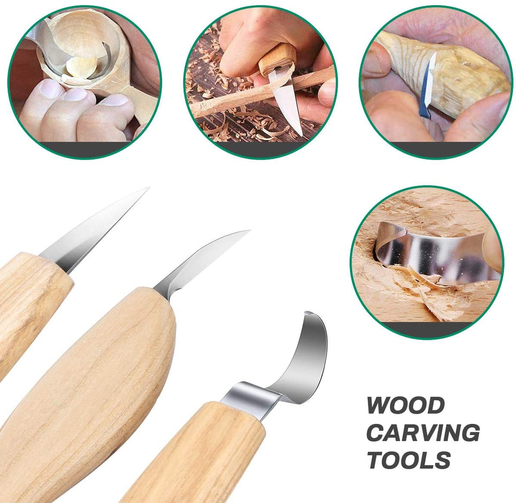 3/6pcs/set, Wood Carving Tools Set, Whittling Tools, Spoon Carving Hook  Knife, Wood Carving Whittling Knife, Chip Carving Detail Knife For  Woodworking