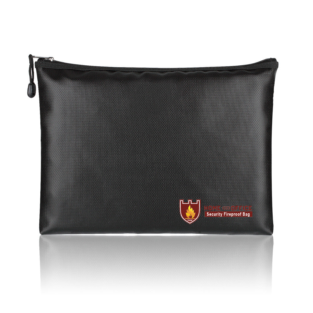 29x 20cm Fireproof Document Bag Fiberglass Safe Money Bag Pouch Holder