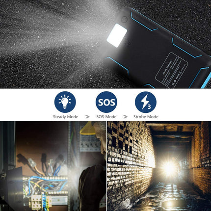 Solar Power Bank with 4 Panels 25000mAh - salelink.co.nz