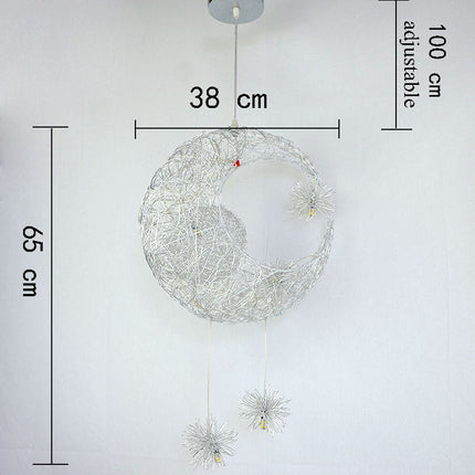 Moon Star Pendant Lamp Ceiling Light Children Kids Bedroom - salelink.co.nz
