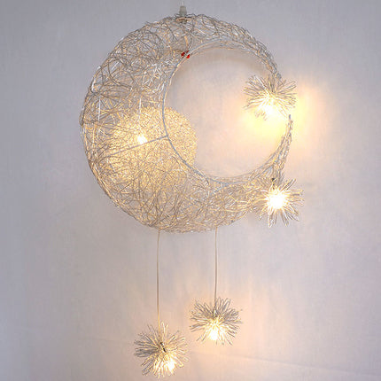 Moon Star Pendant Lamp Ceiling Light Children Kids Bedroom - salelink.co.nz