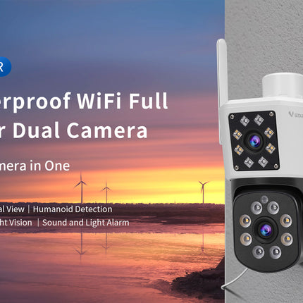 Vstarcam C662DR Security Camera Full Color Night Vision Dual Lens
