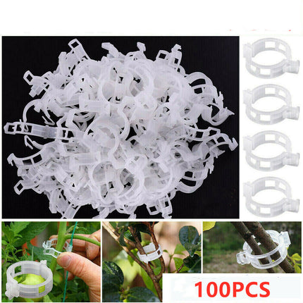 100PCS Greenhouse Garden Plant Tomato Support Veggie Clips Trellis Twine - salelink.co.nz