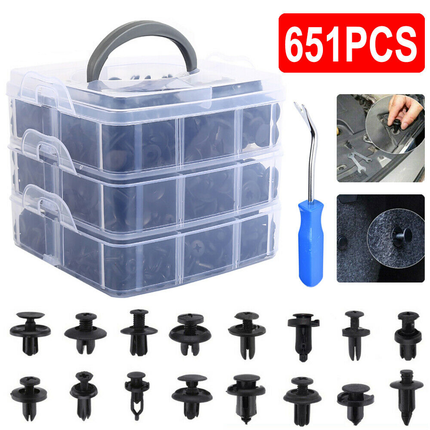 651PCS Car Body Trim Clips