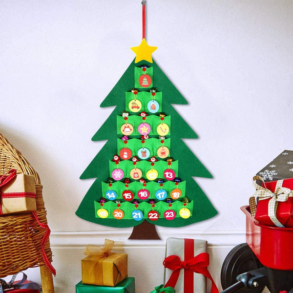 Felt Christmas Tree Countdown Advent Calendar Flip Pattern and Number