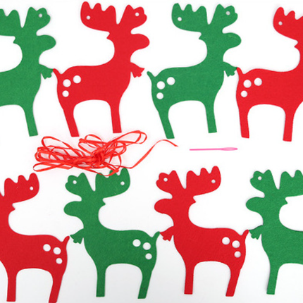 46PCS Merry Christmas Banner Decorations Bunting Sign