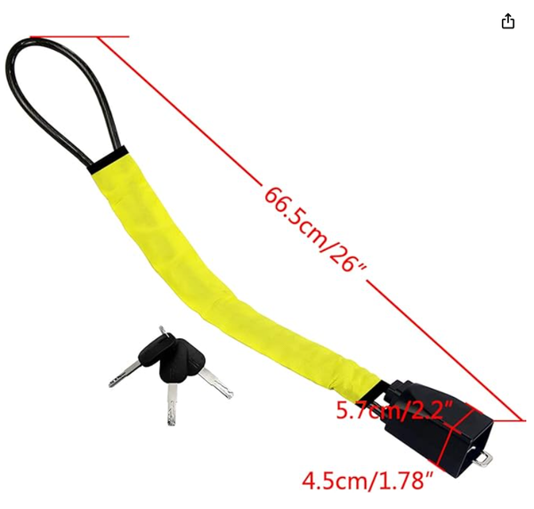 Steering Wheel Lock Seat Belt Lock Universal Anti Theft Car Device Yellow