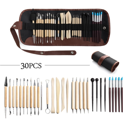 30Pcs Clay Sculpting Carving Pottery Tool Set